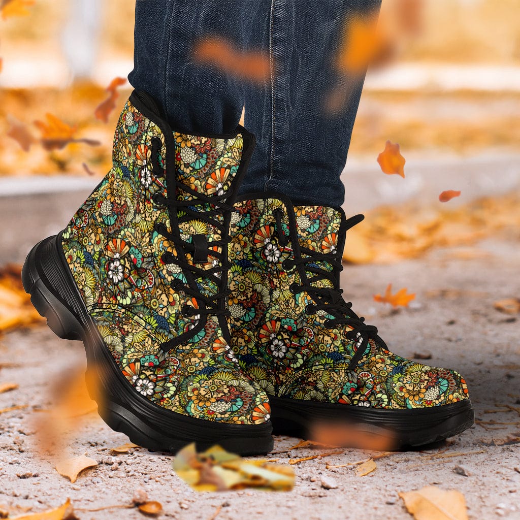 Artsy Flowers - Chunky Boots Shoezels™