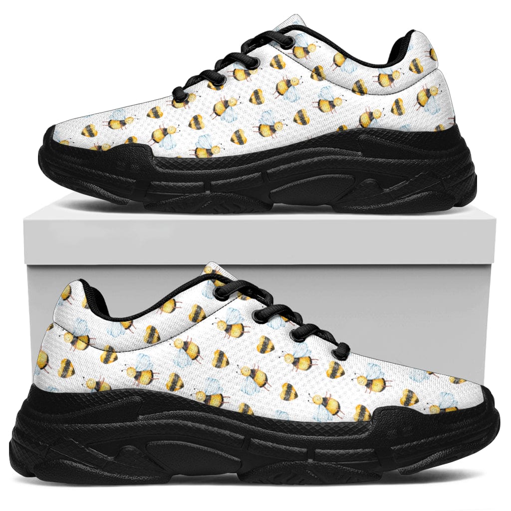 Bee Hearts (Black or White Sole) - Chunky Sneakers Shoezels™