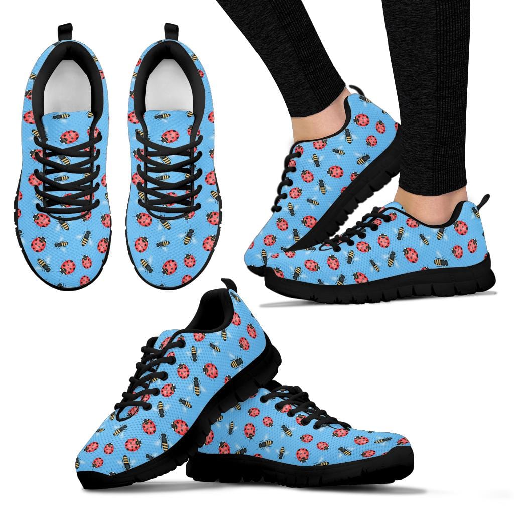Bees & Ladybugs (Black or White Sole) - Sneakers Shoezels™