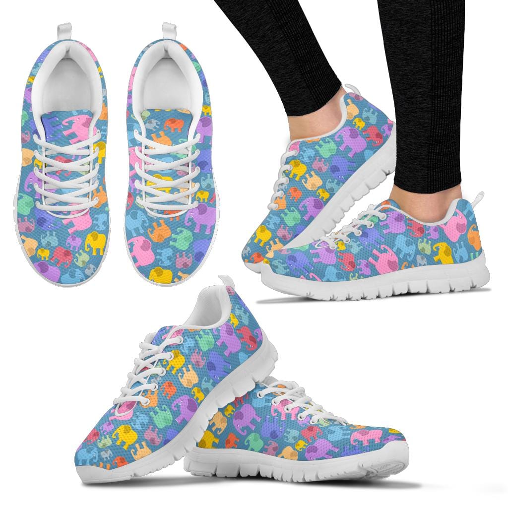 Colourful Elephant (Black or White Sole) - Sneakers Shoezels™