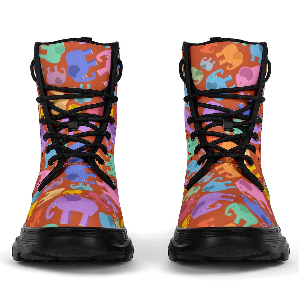 Colourful Elephants - Chunky Boots Shoezels™
