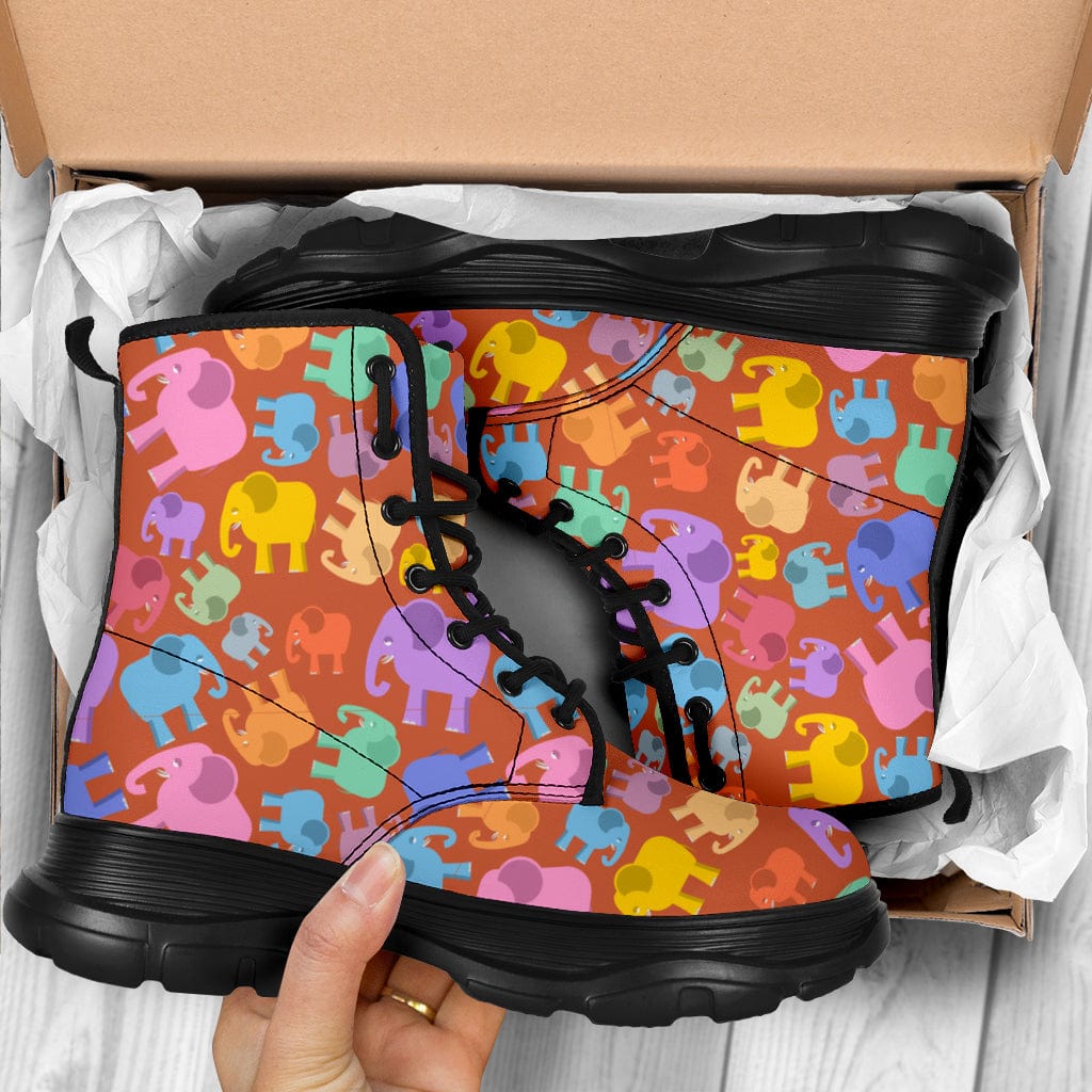 Colourful Elephants - Chunky Boots Shoezels™