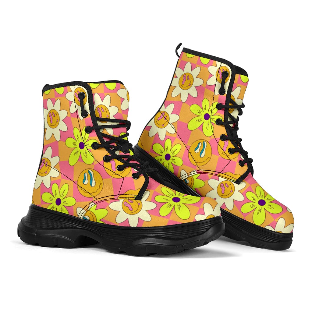 Crazy Flower - Chunky Boots Shoezels™