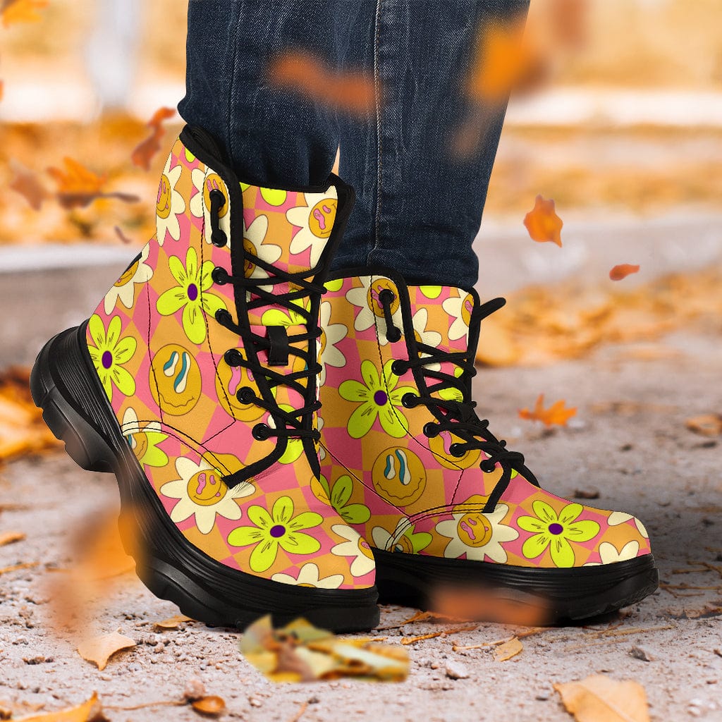Crazy Flower - Chunky Boots Shoezels™