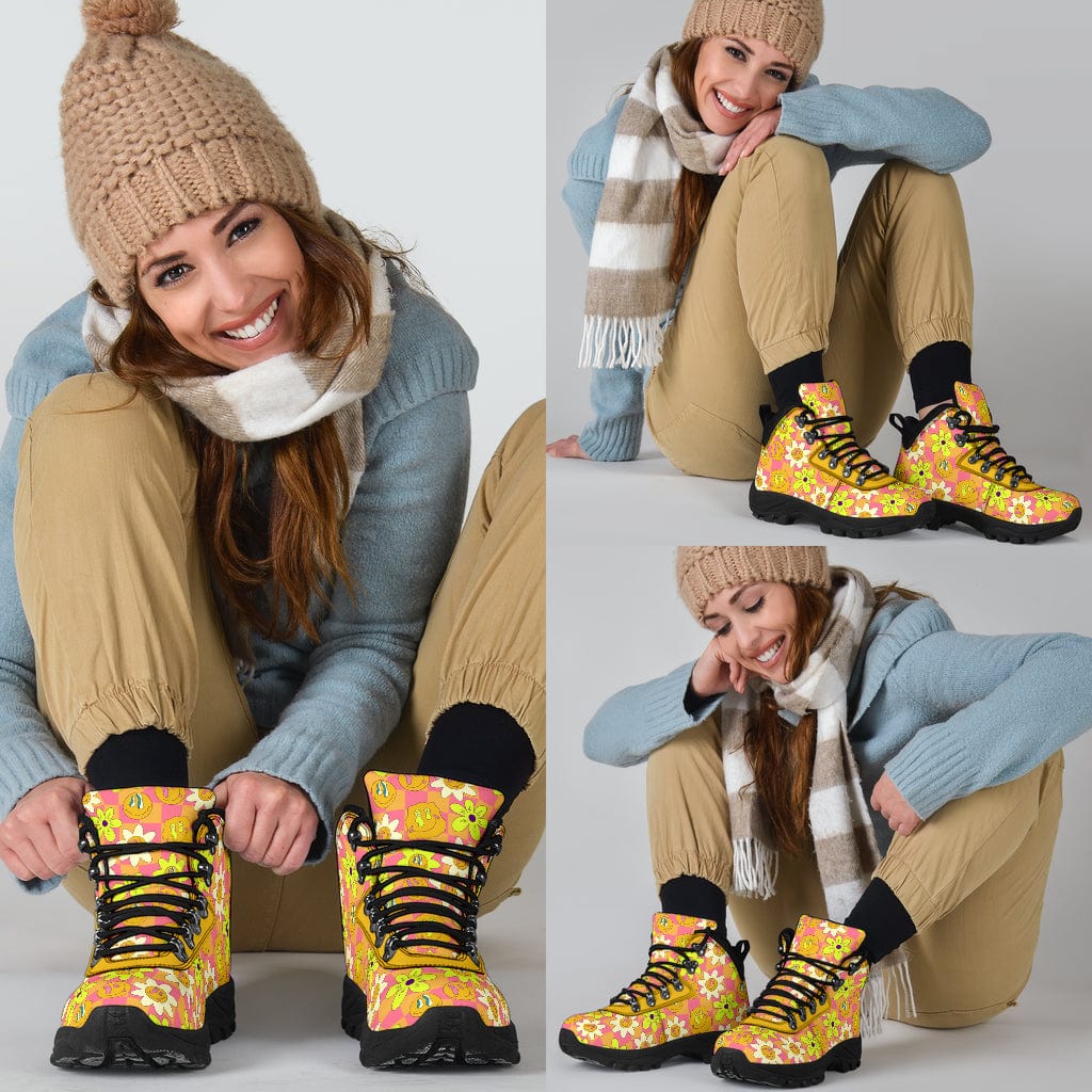 Crazy Flowers - Alpine Boots Shoezels™