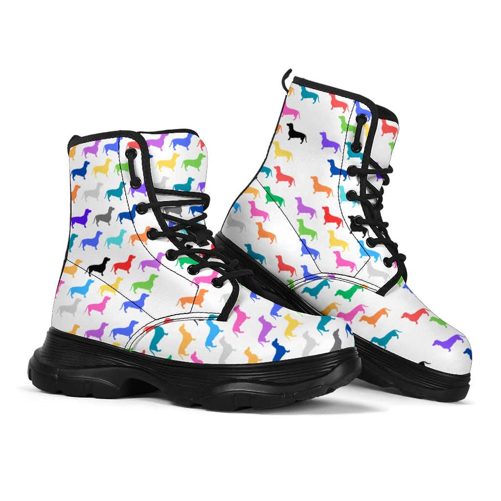 Dachshund Rainbow - Chunky Boots Shoezels™