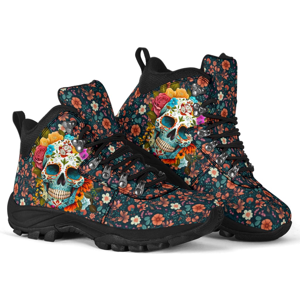 Flowered Skull - Power Boots Shoezels™
