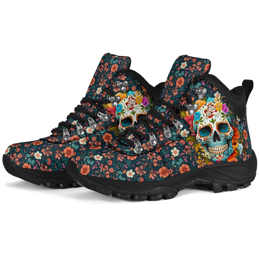 Flowered Skull - Power Boots Shoezels™