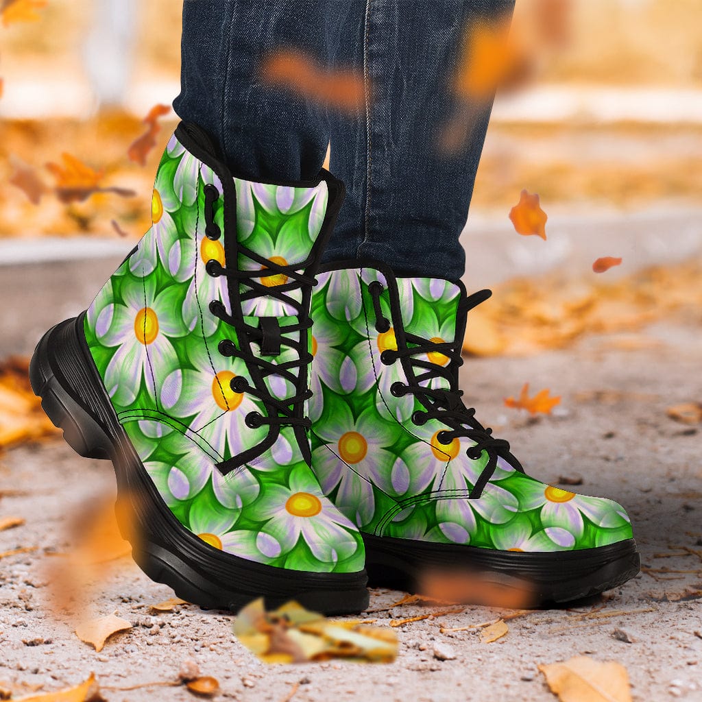 Happy Flowers - Chunky Boots Shoezels™