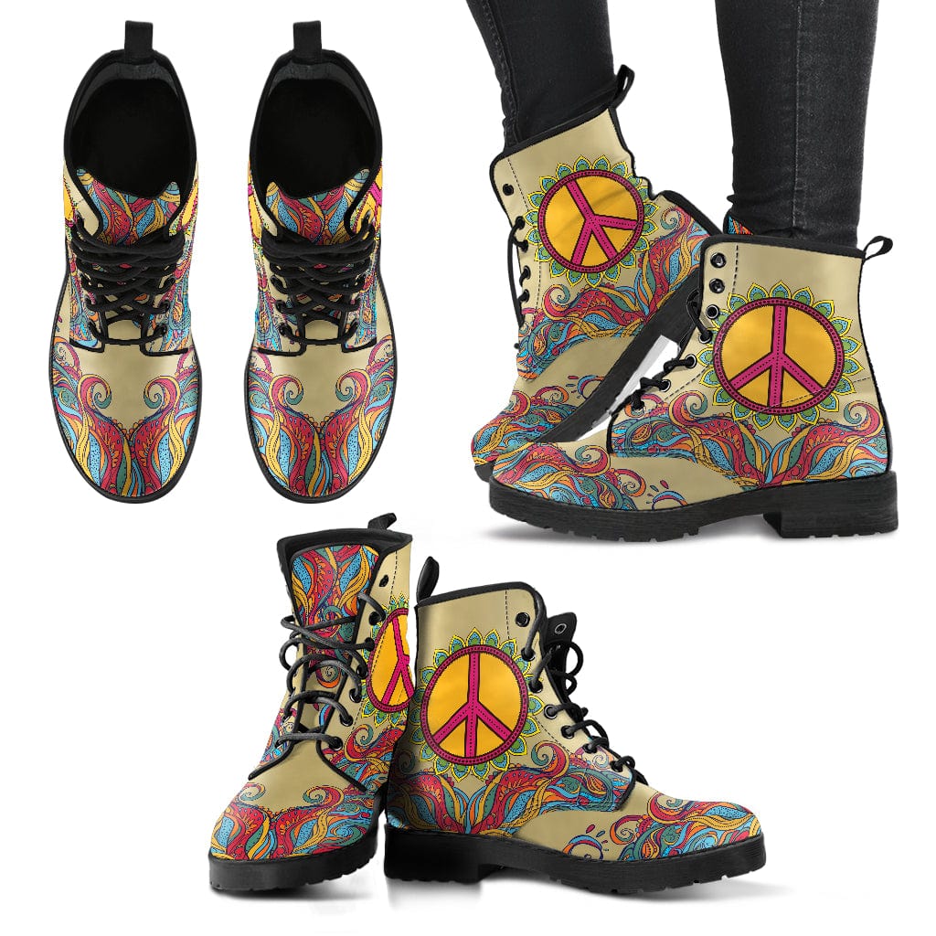 Hippie Peace Cruelty Free Leather Boots