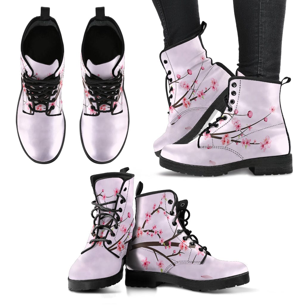 Japanese Flowers Cruelty Free Leather Boots
