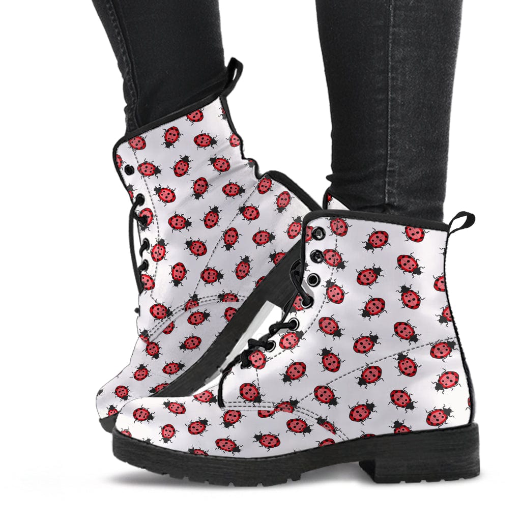 Ladybirds / Ladybugs  - Cruelty Free Leather Boots Shoezels™