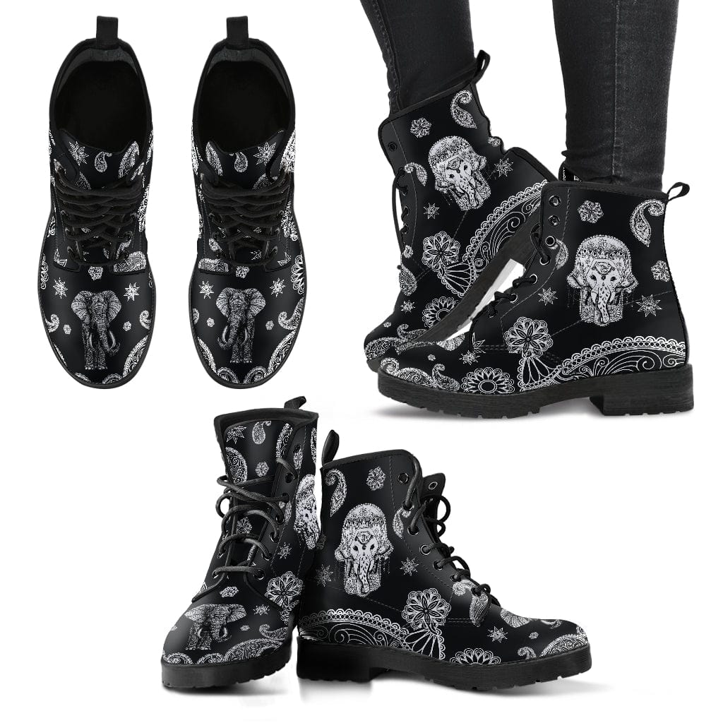 Paisley Elephant Cruelty Free Leather Boots
