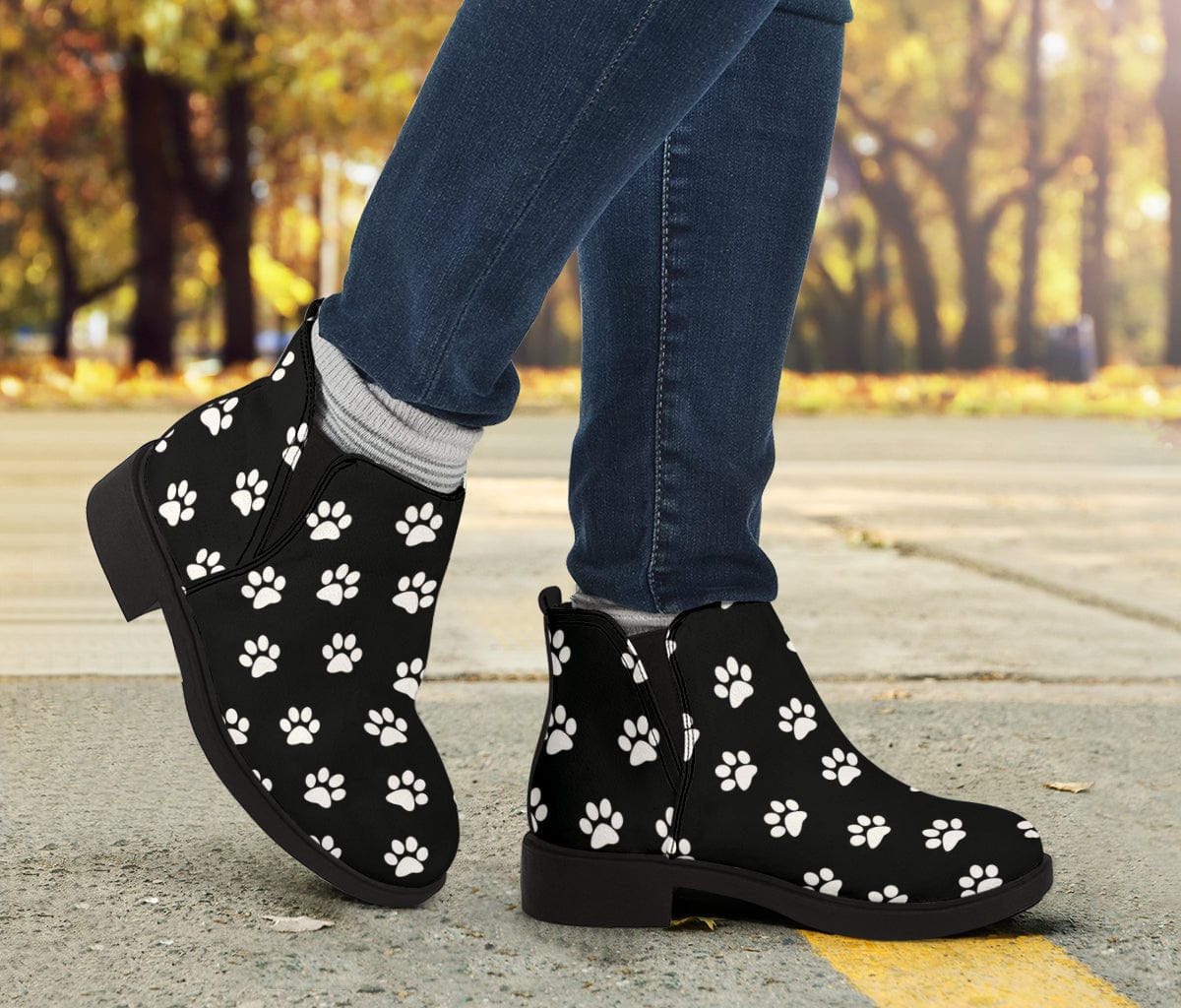 Paw prints fashion boots