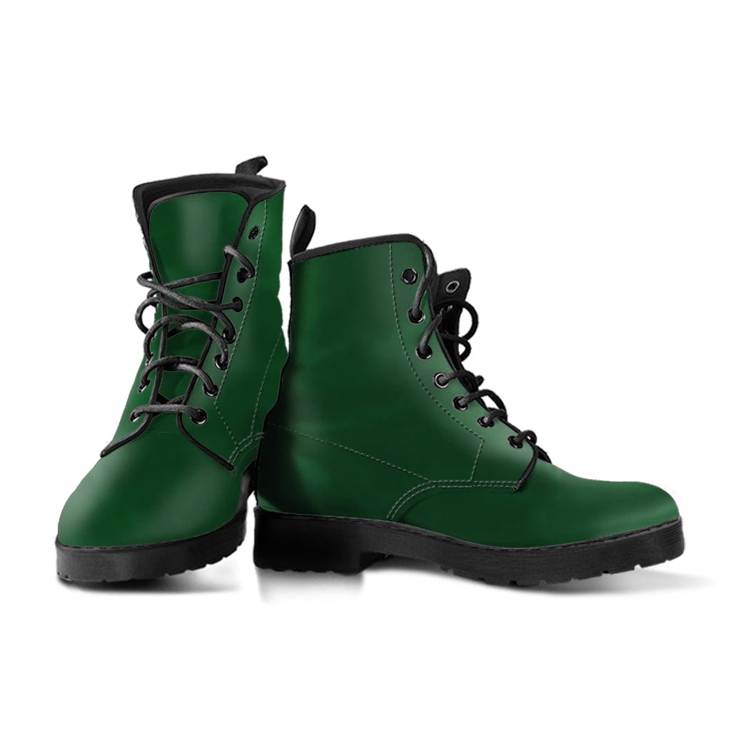 Plain Racing Green - Cruelty Free Leather Boots Shoezels™
