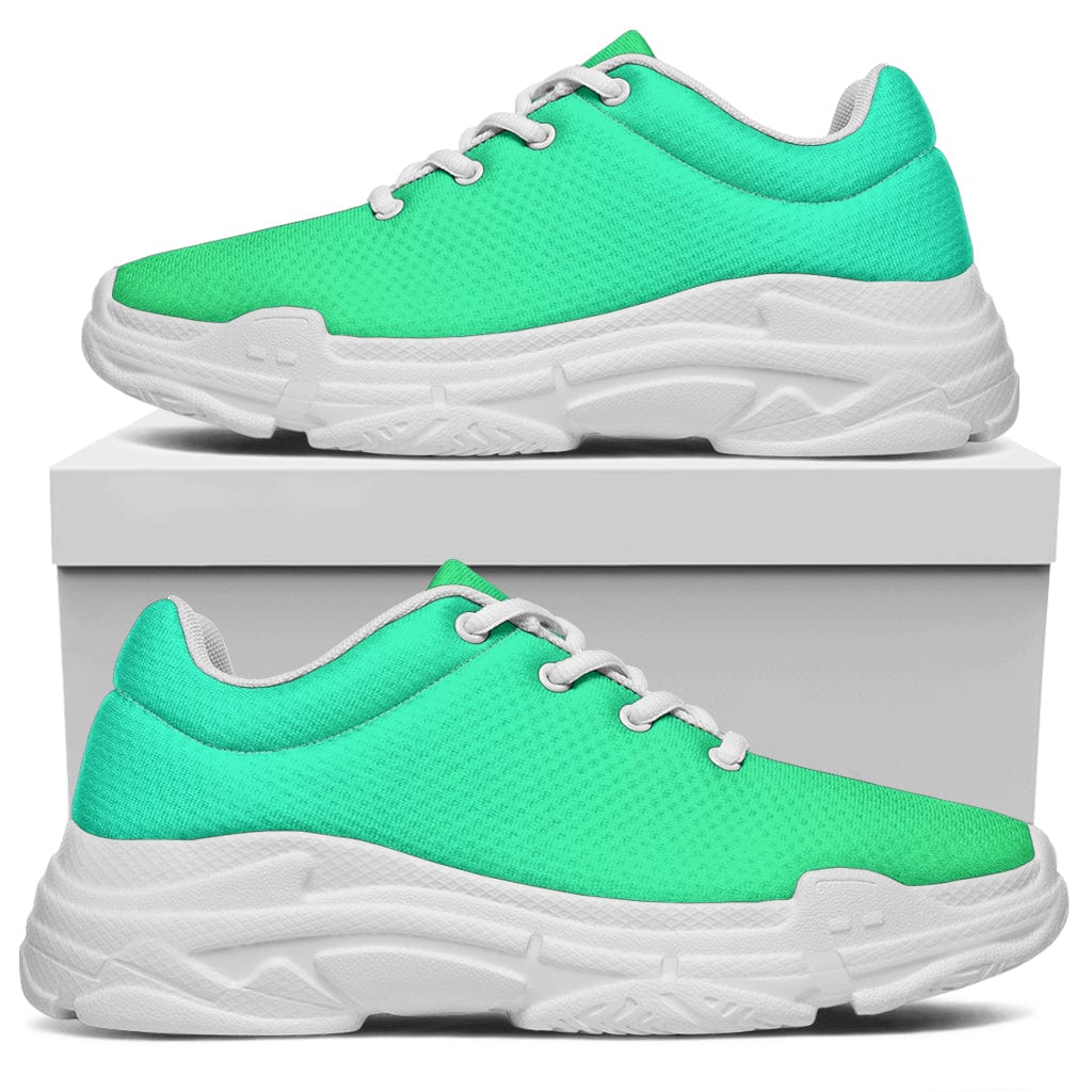 Shades of Mid Green (Black or White Sole) - Chunky Sneakers Shoezels™