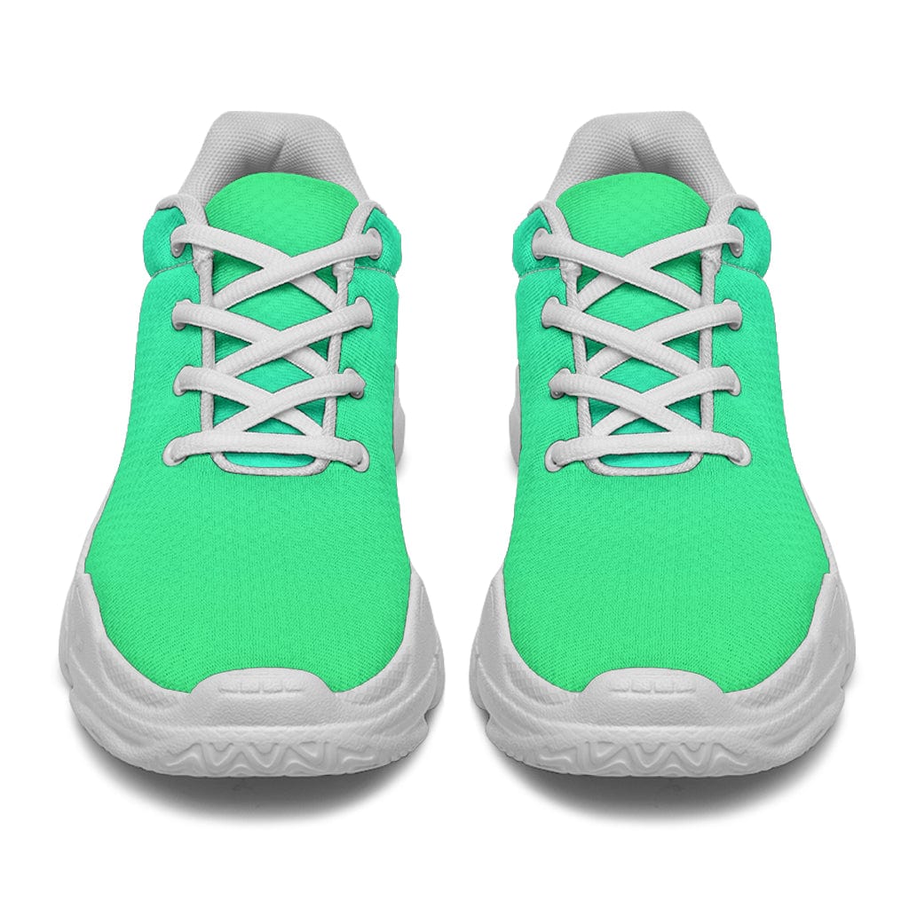 Shades of Mid Green (Black or White Sole) - Chunky Sneakers Shoezels™