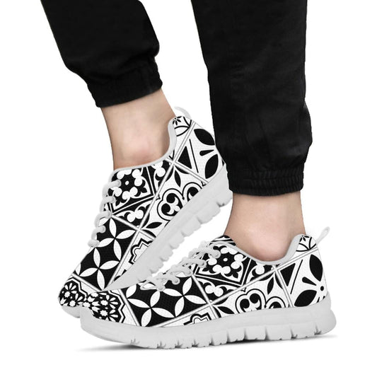 Shoe Black and White Multi Tile