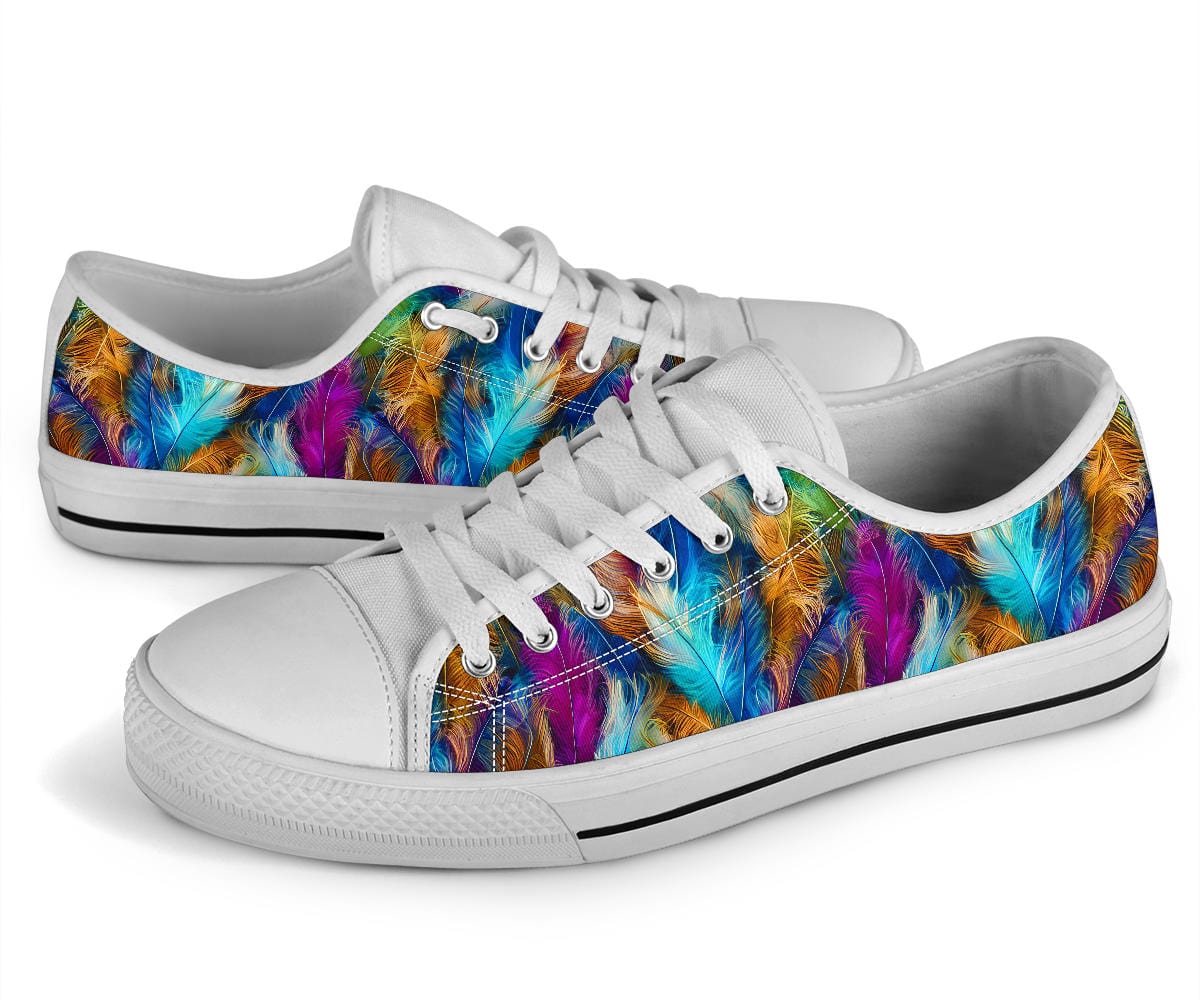 Shoe Rainbow Feathers - Low Tops Shoezels™