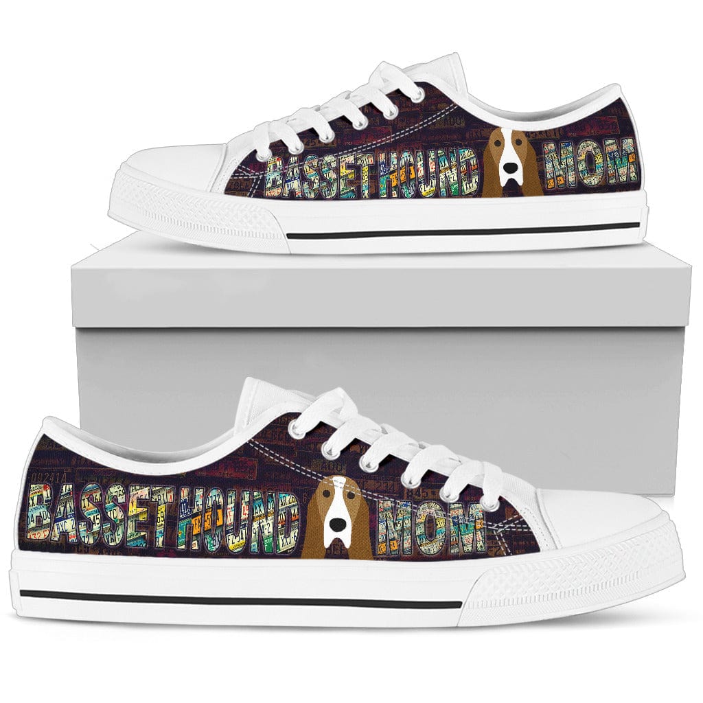 Basset Hound Mom - Low Tops Shoezels™ Shoes | Boots | Sneakers