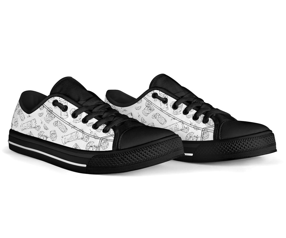 Black & White Cocktail - Low Tops Shoezels™ Shoes | Boots | Sneakers