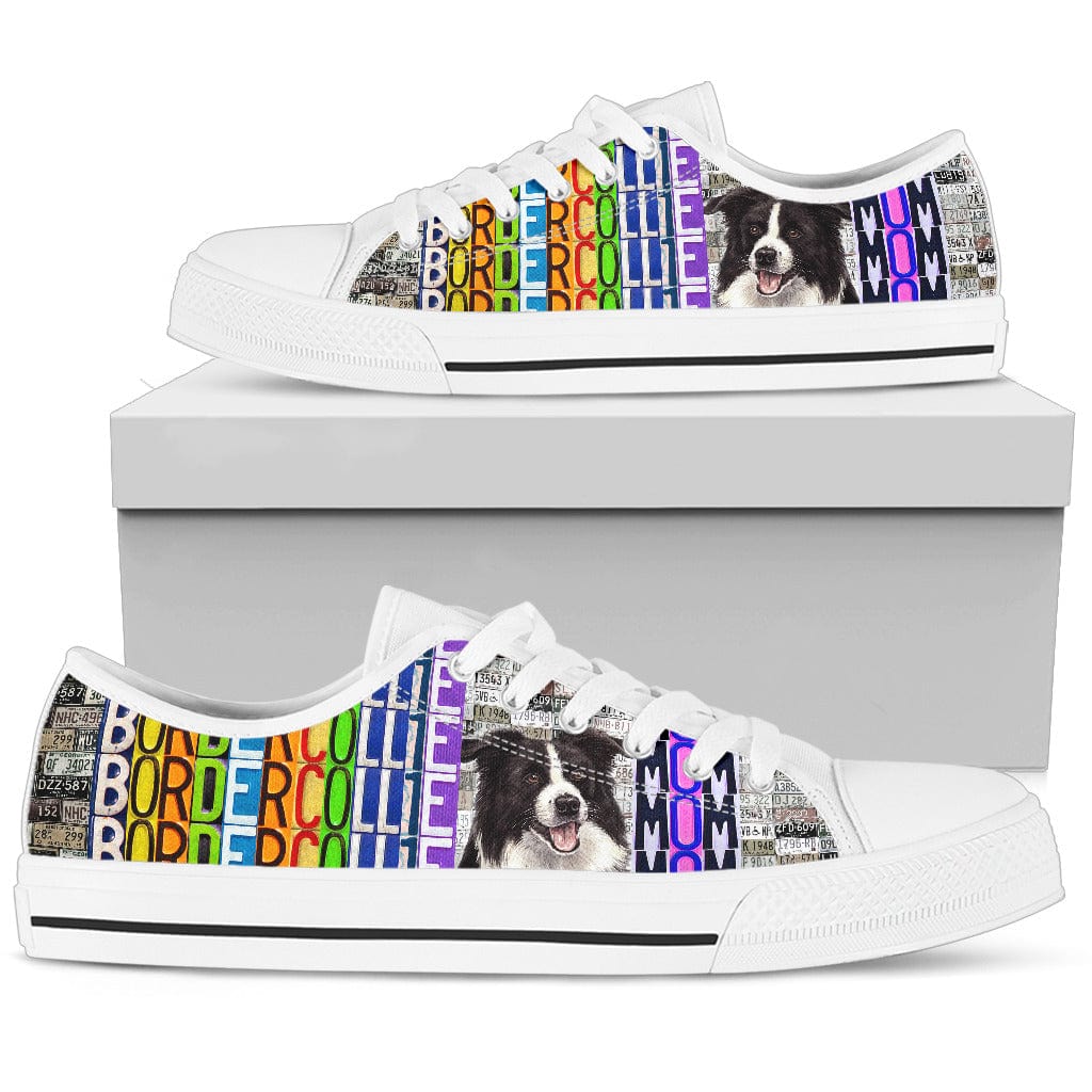 Border Collie Mom - Low Tops Shoezels™ Shoes | Boots | Sneakers