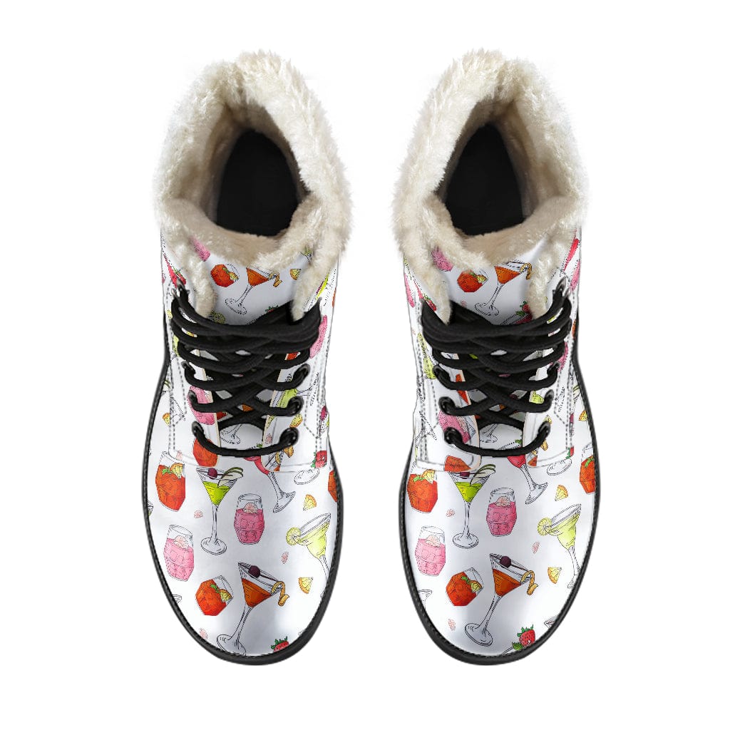 Cocktail - Cruelty Free Fur Lined Boots Shoezels™ Shoes | Boots | Sneakers