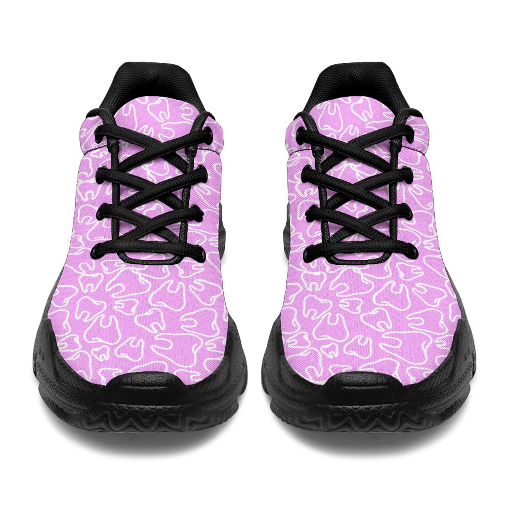 Dental Assistant Pink with Black Sole - Chunky Sneakers Shoezels™ Shoes | Boots | Sneakers