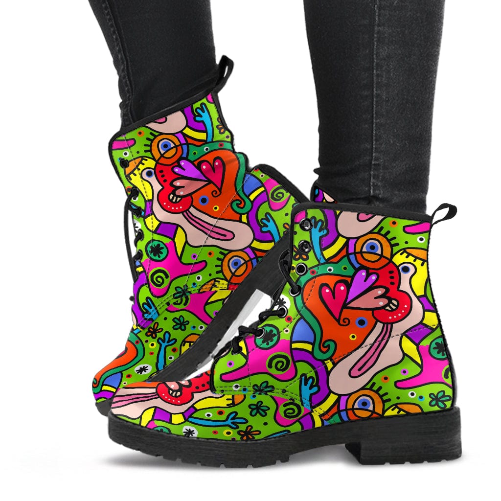 Doodle Woodle - Leather Boots Shoezels™ Shoes | Boots | Sneakers