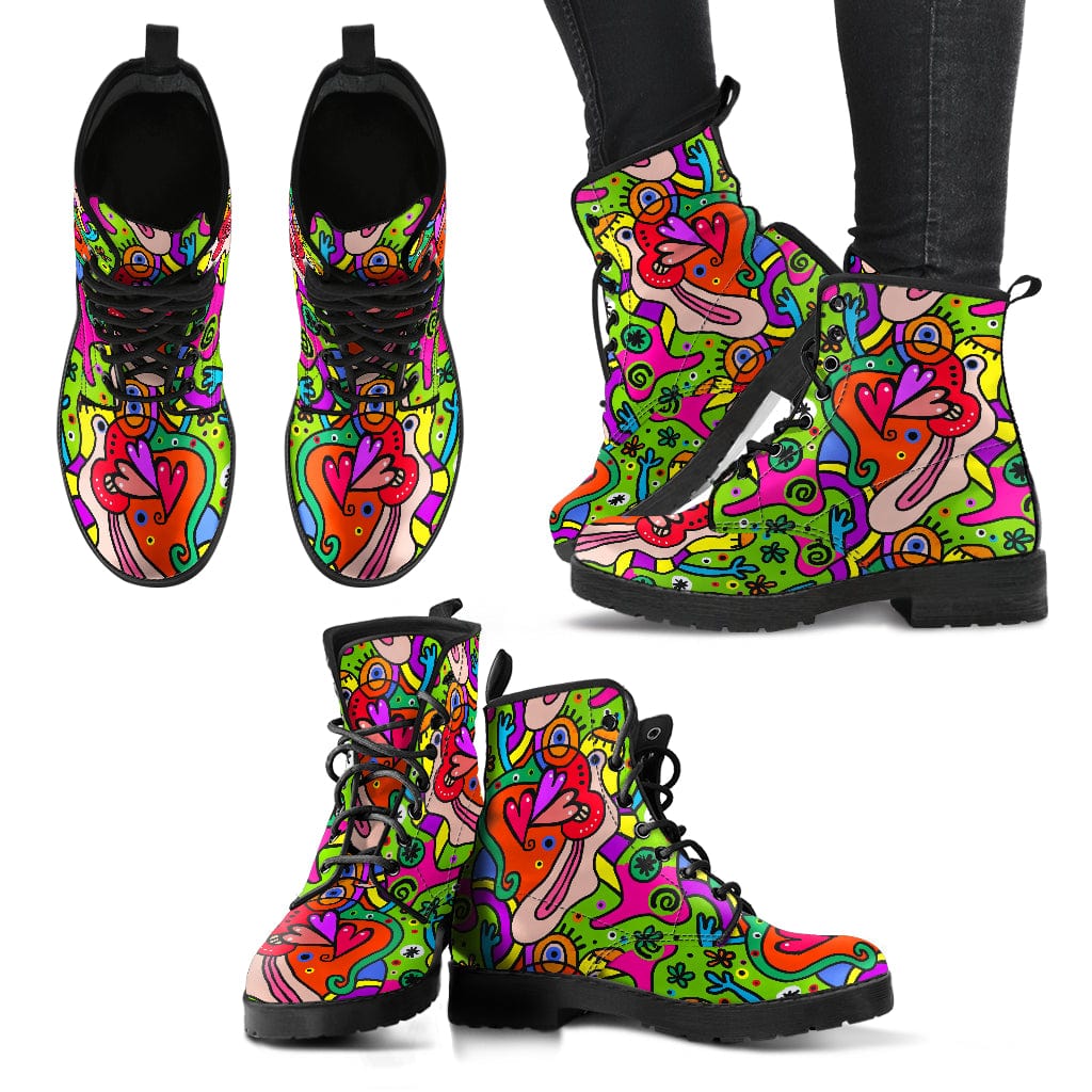 Doodle Woodle - Leather Boots Shoezels™ Shoes | Boots | Sneakers