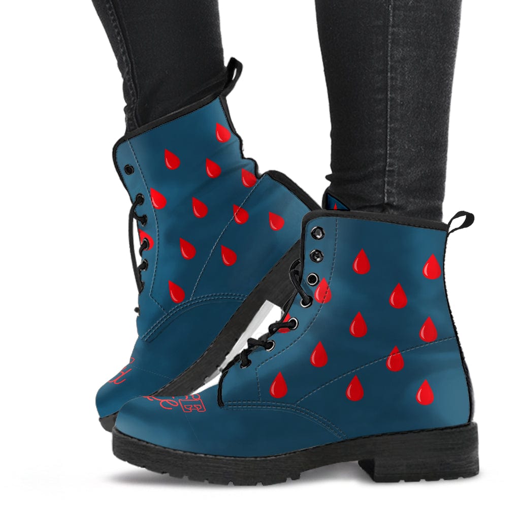 Give Blood - Cruelty Free Leather Boots Shoezels™ Shoes | Boots | Sneakers