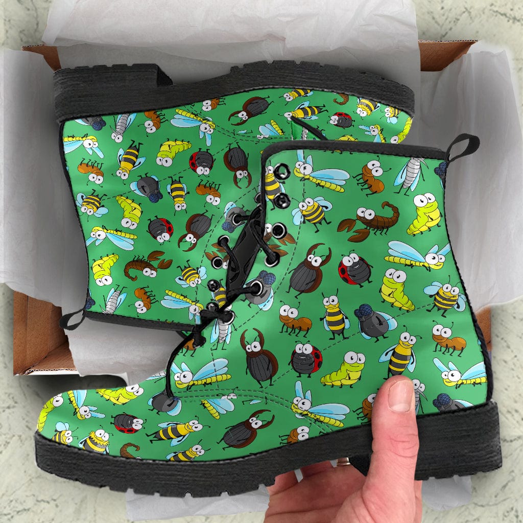 Happy Bugs - Cruelty Free Leather Boots Shoezels™ Shoes | Boots | Sneakers
