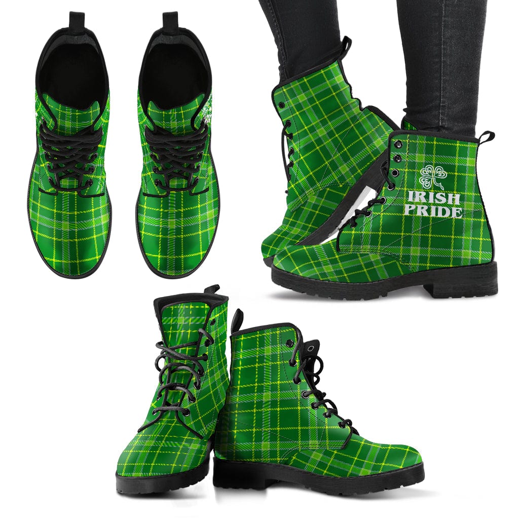 Irish Tartan - Cruelty Free Leather Boots Shoezels™ Shoes | Boots | Sneakers