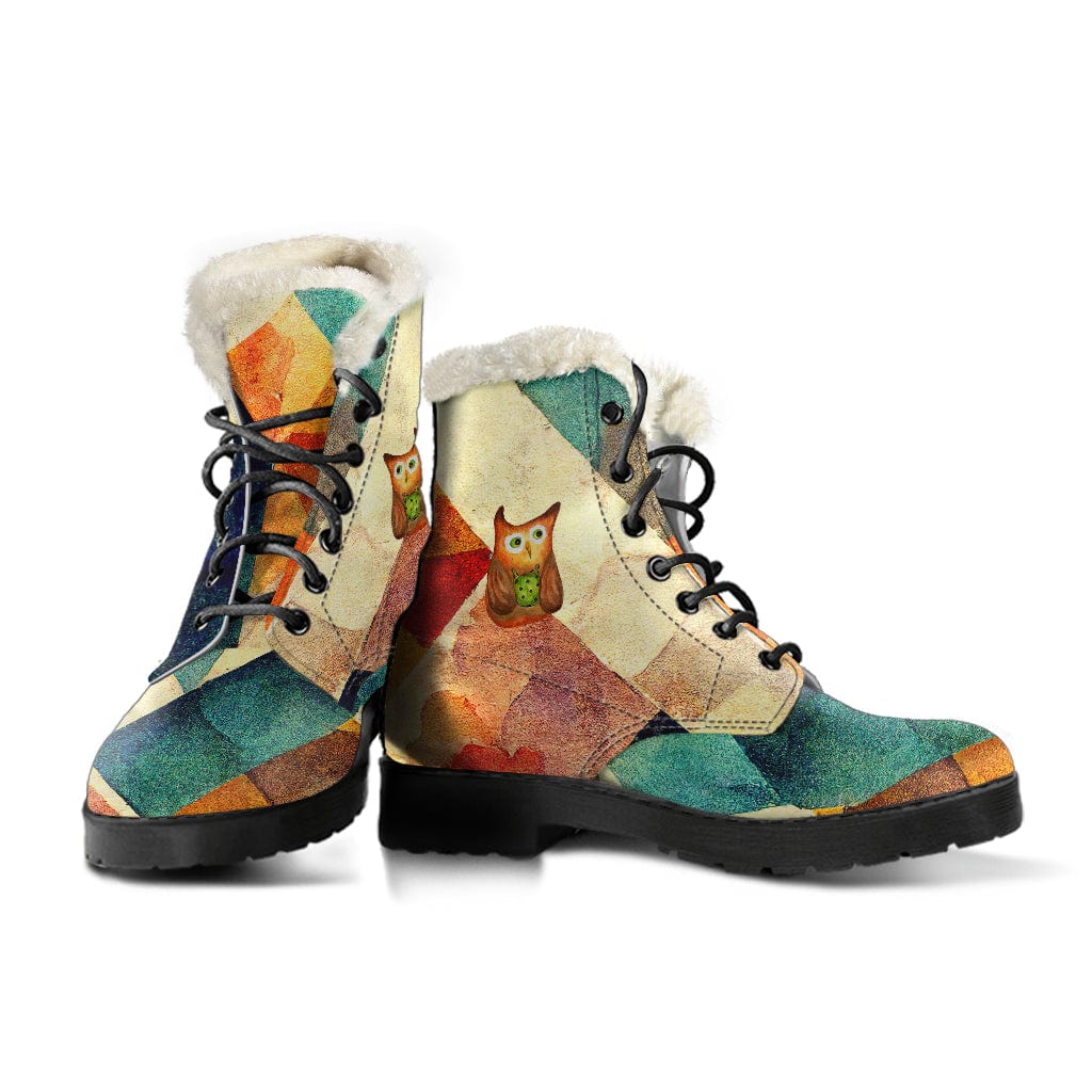 Owl Zat Cruelty Free Fur Lined Leather Boots