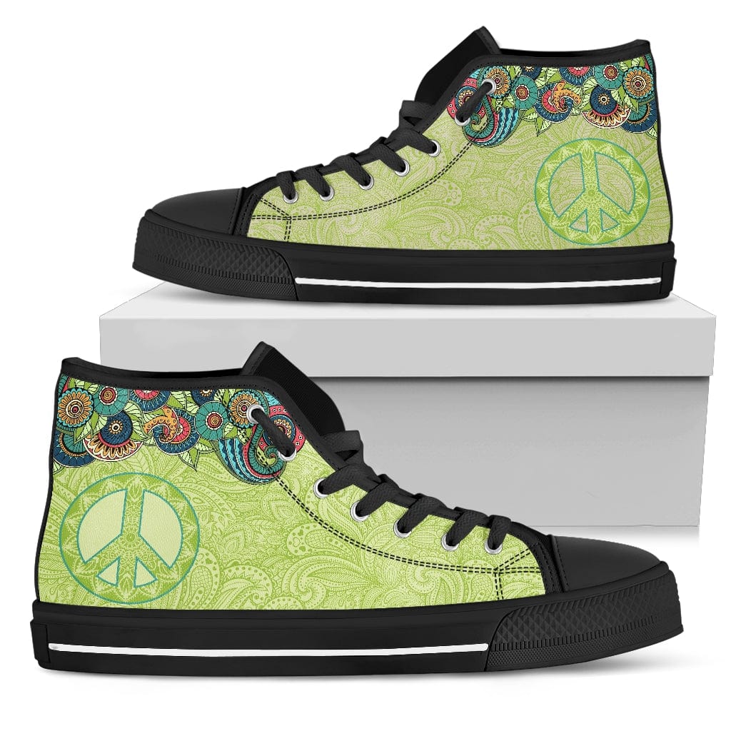 Peace Green - High Tops Shoezels™ Shoes | Boots | Sneakers