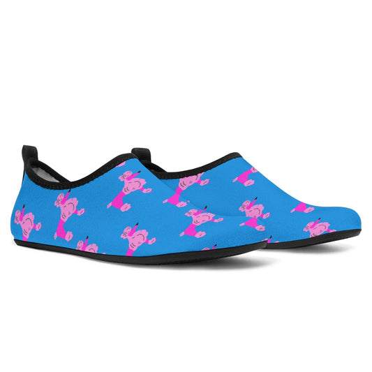 Pink & Blue Poodles - Aqua Shoes Shoezels™ Shoes | Boots | Sneakers