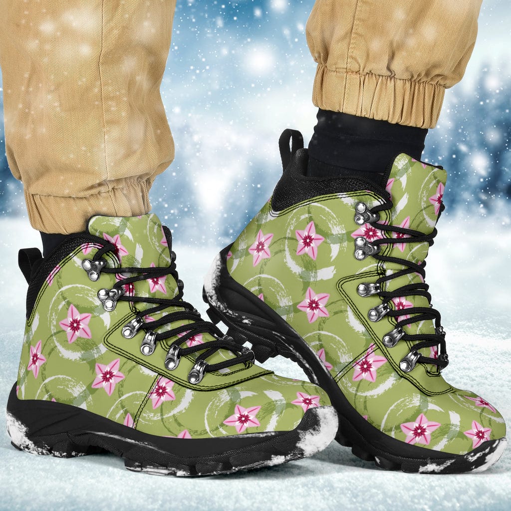 Pink Flower - Alpine Boots Shoezels™ Shoes | Boots | Sneakers