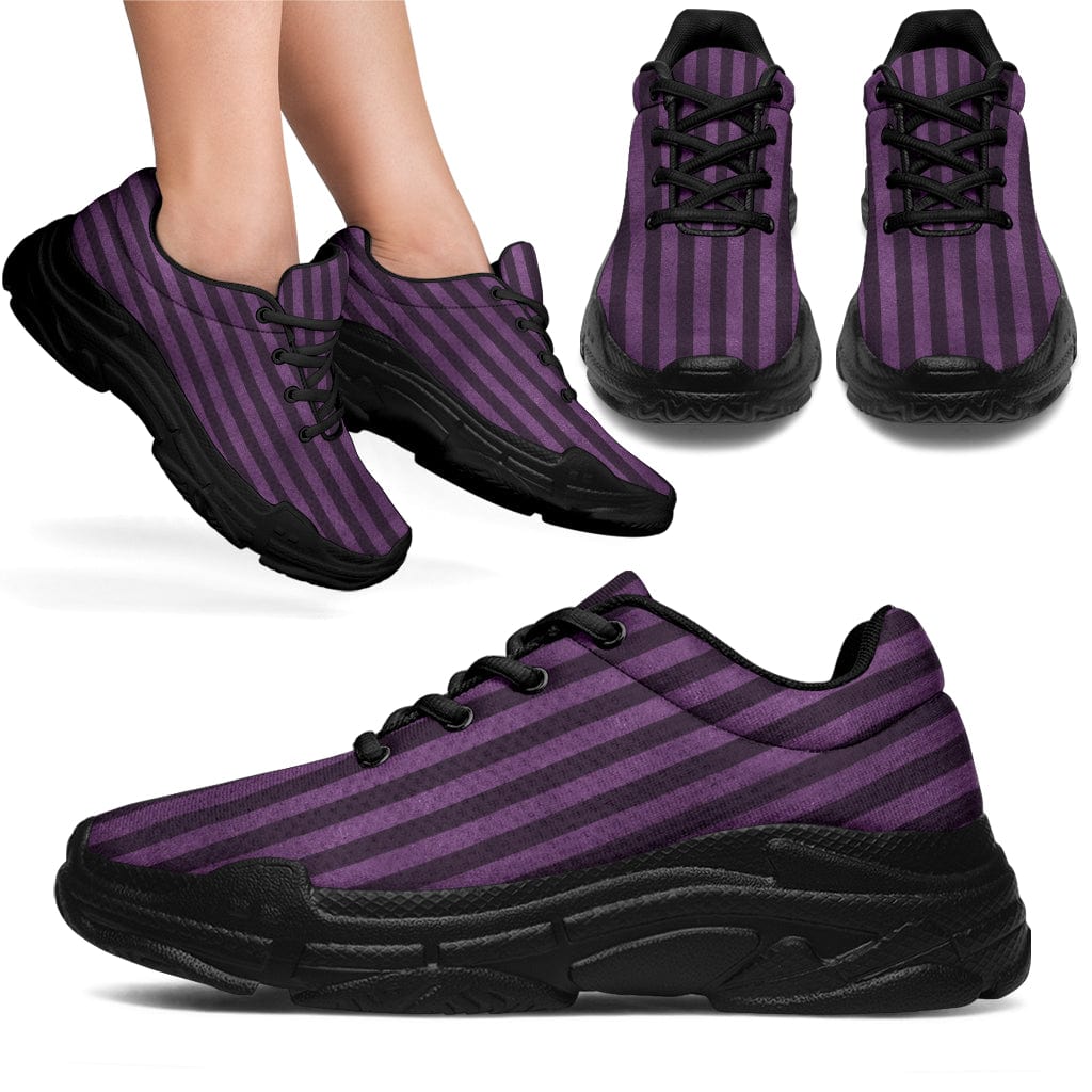 Purple Stripe Chunky Sneakers Shoezels™ Shoes | Boots | Sneakers