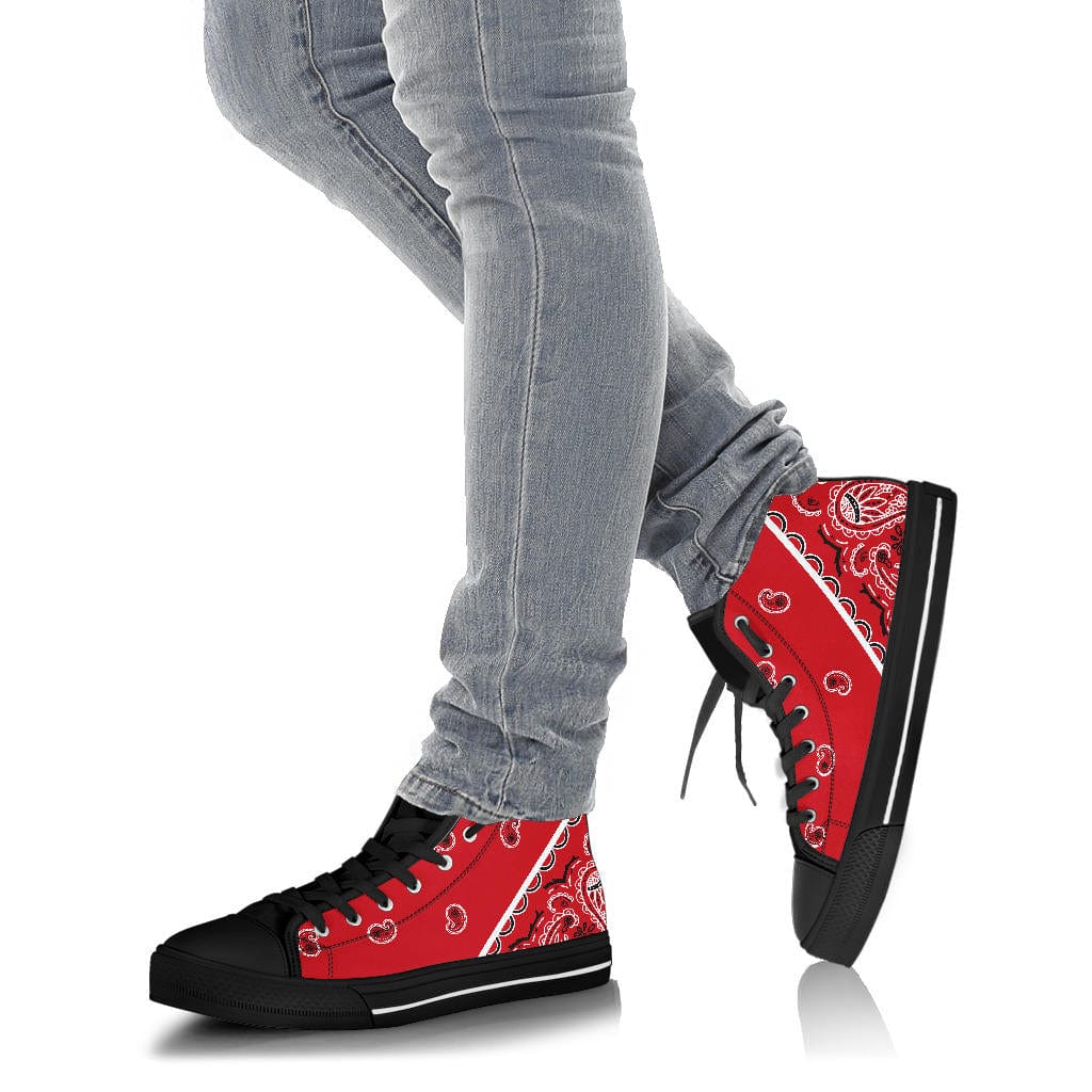 Shoes Classic Red  Bandana - High Tops
