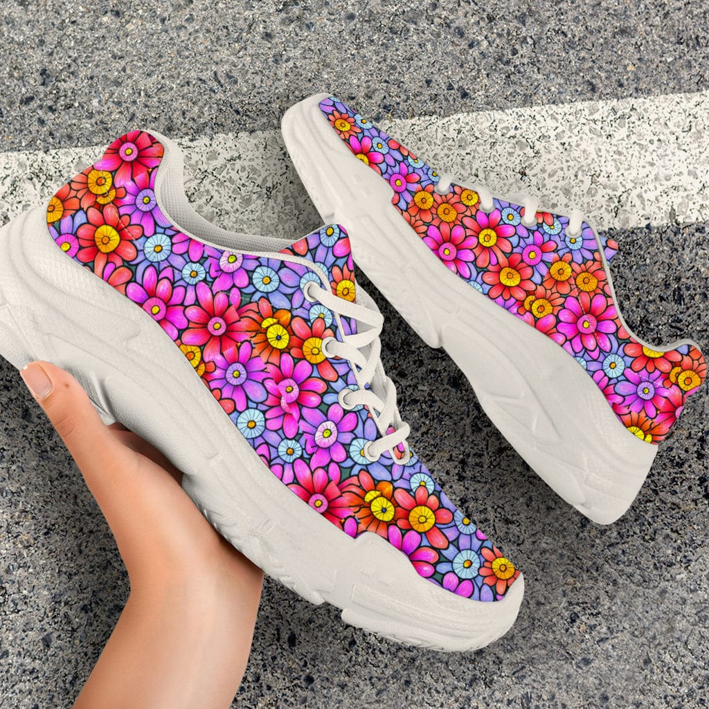 Shoes Flowers - Chunky Sneakers Shoezels™ Shoes | Boots | Sneakers