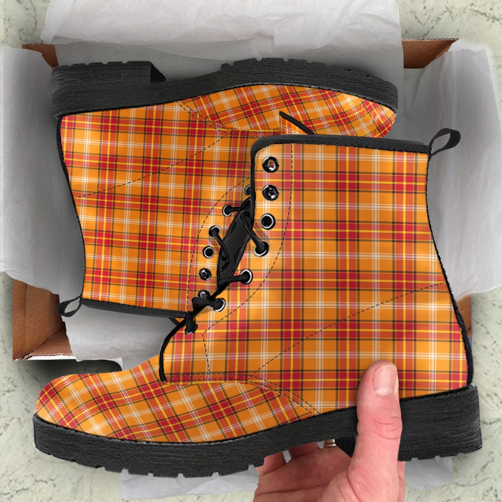 Shoes Manitoba Tartan - Cruelty Free Leather Boots Shoezels™ Shoes | Boots | Sneakers