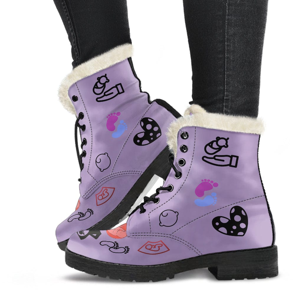 Shoes Midwife Doodle - Cruelty Free Fur Lined Boots Shoezels™ Shoes | Boots | Sneakers