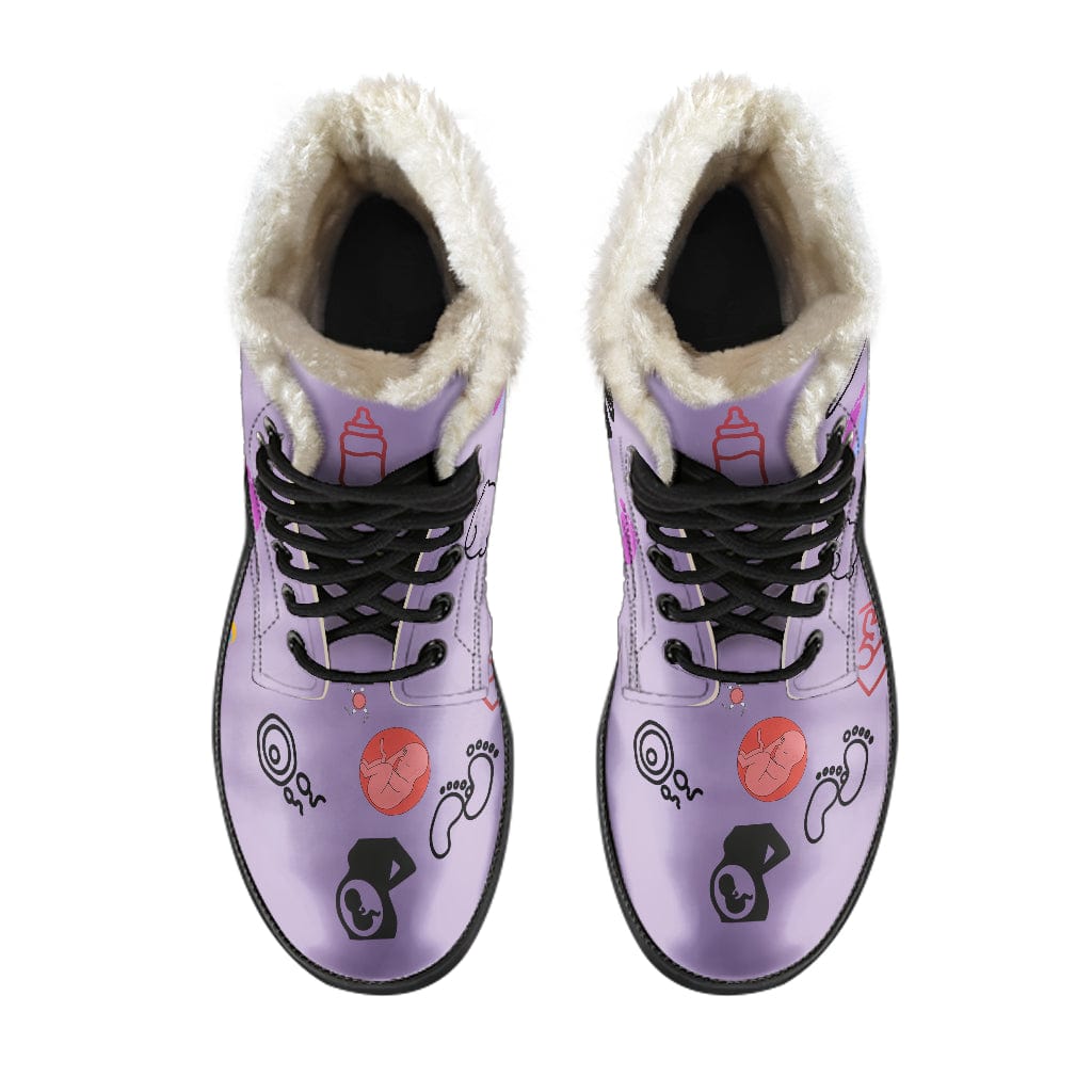 Shoes Midwife Doodle - Cruelty Free Fur Lined Boots Shoezels™ Shoes | Boots | Sneakers