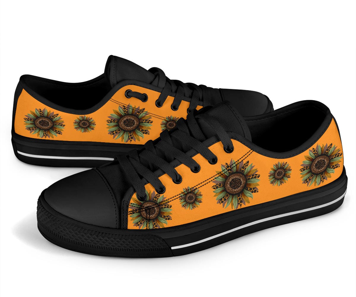 Shoes Orange Sunflower - Low Tops Shoezels™ Shoes | Boots | Sneakers