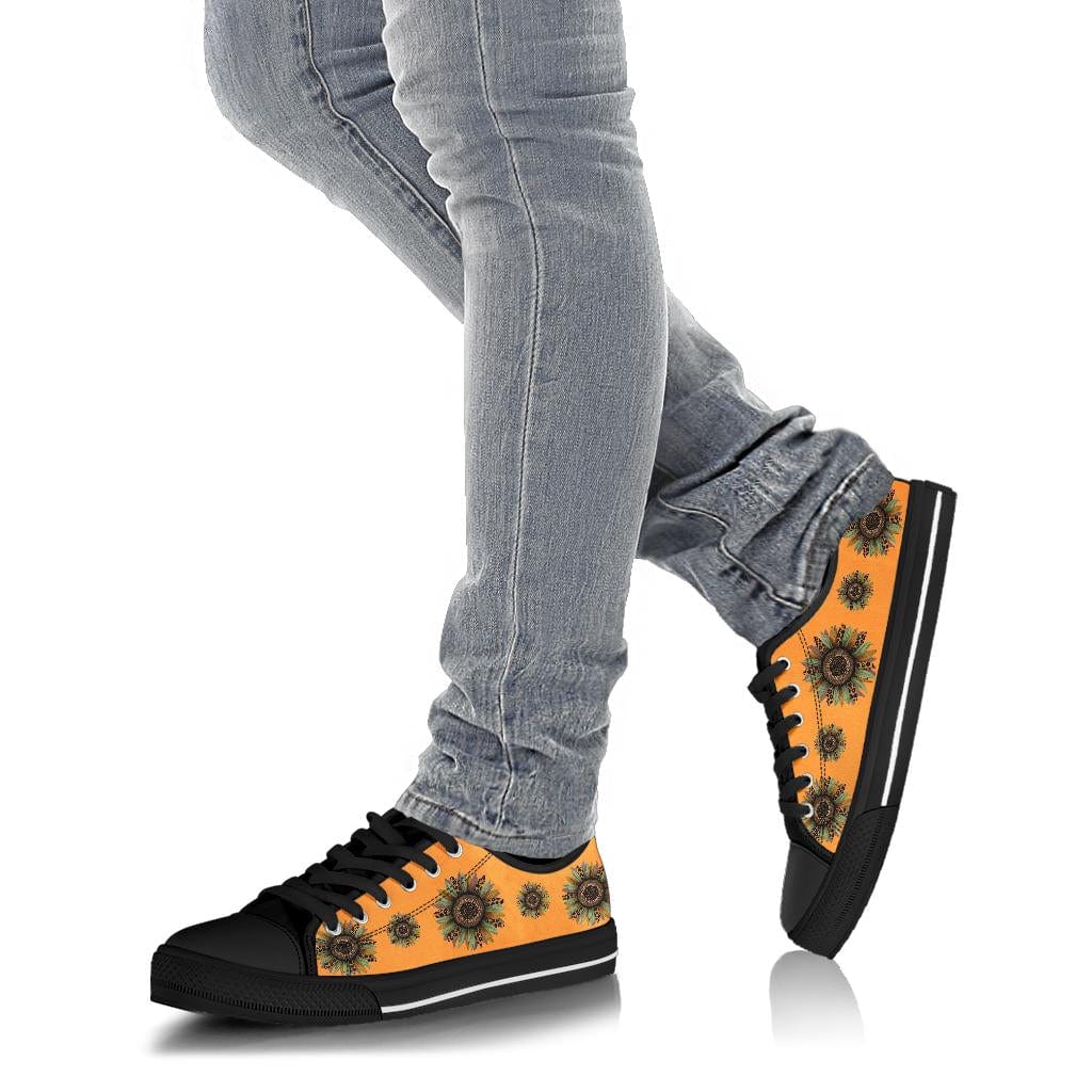 Shoes Orange Sunflower - Low Tops Shoezels™ Shoes | Boots | Sneakers