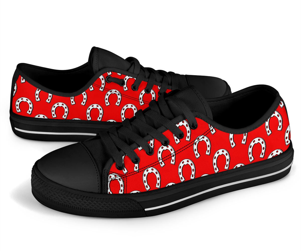 Shoes Red Horse Shoe - Low Tops Shoezels™ Shoes | Boots | Sneakers