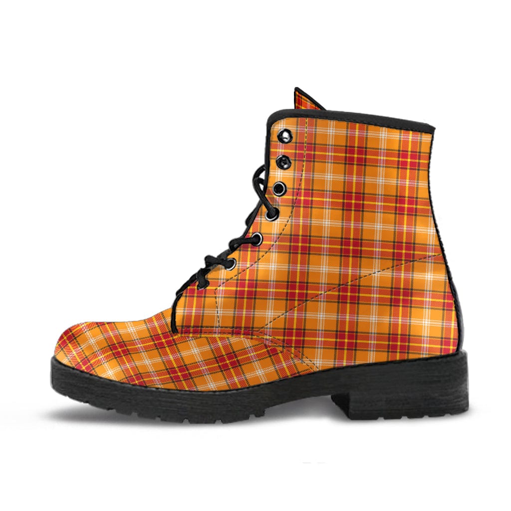 Shoes Manitoba Tartan - Cruelty Free Leather Boots Women's Leather Boots - Black - Manitoba Tartan - Cruelty Free Leather Boots / US5 (EU35) Shoezels™ Shoes | Boots | Sneakers