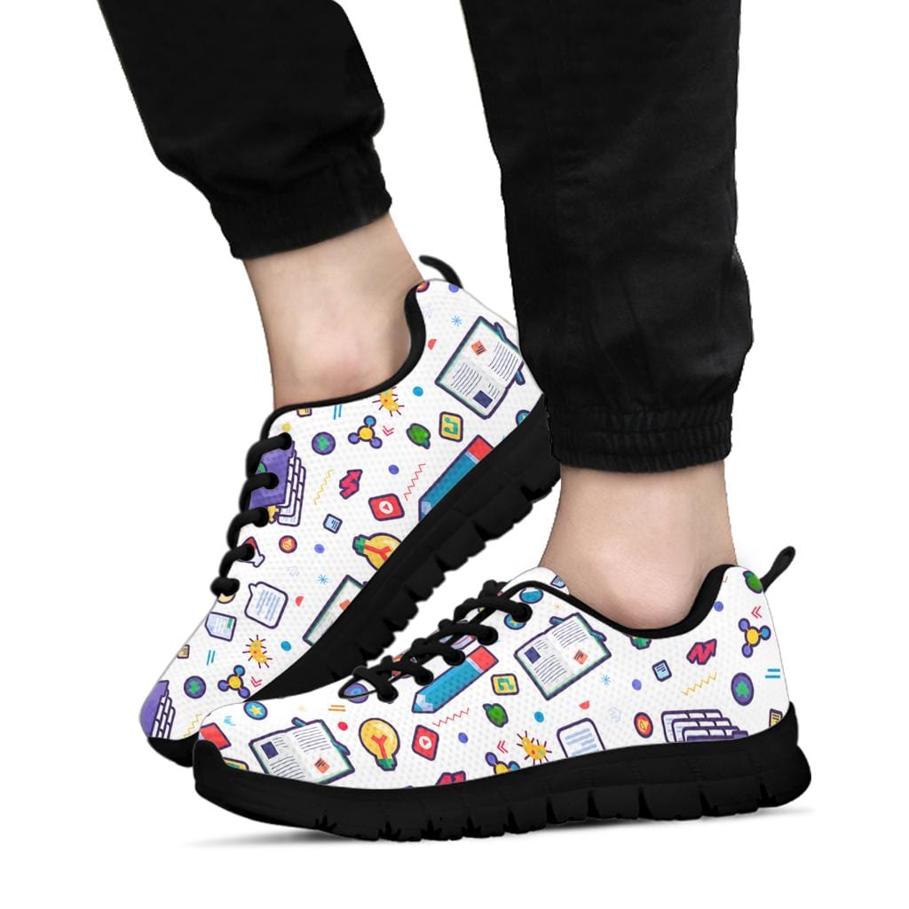 Shoes School Gear Sneakers - White or Black Soled Women's Sneakers - Black - Black Sole School Gear Sneakers / US5 (EU35)