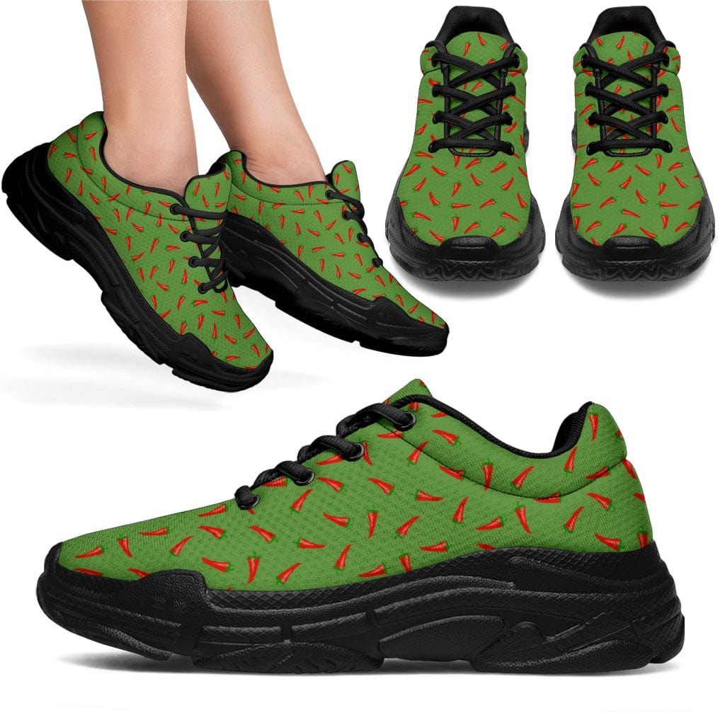 Shoes Green Chilli - Chunky Sneakers Women's Sneakers - Black - Green Chilli - Chunky Sneakers / US5.5 (EU36) Shoezels™ Shoes | Boots | Sneakers