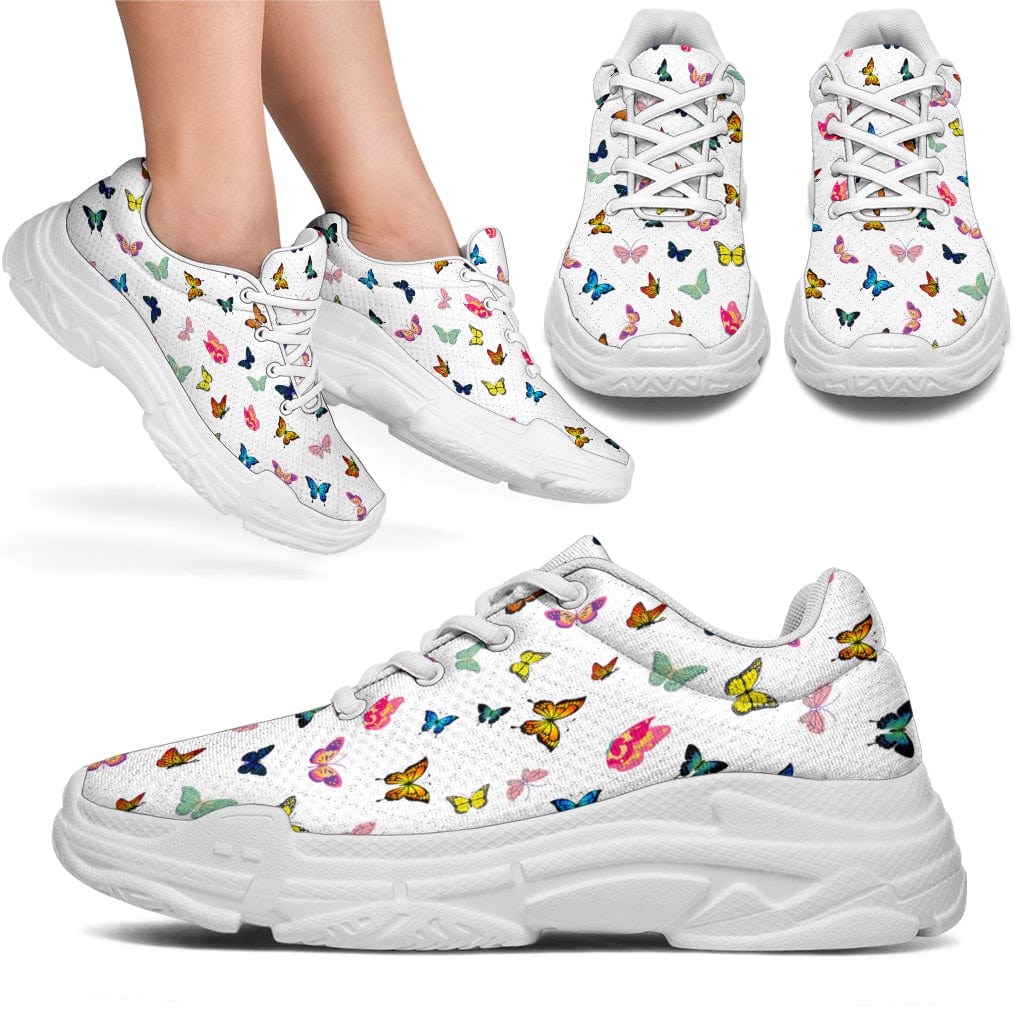 Shoes Butterfly - Chunky Sneakers Women's Sneakers - White - Butterfly - Chunky Sneakers / US5.5 (EU36) Shoezels™ Shoes | Boots | Sneakers